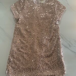 H&M Pink Sequin Sheath Dress for Wedding Guest